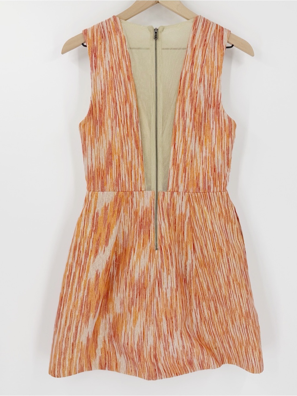 Alice + Olivia Pacey Lantern Dress Size 6 Pink Orange Wedding Guest Cocktail - Picture 3 of 8